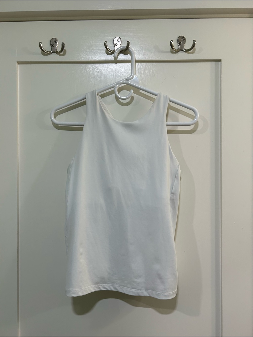 Athleta White Racerback Performance Tank Top M Mesh Athletic Workout